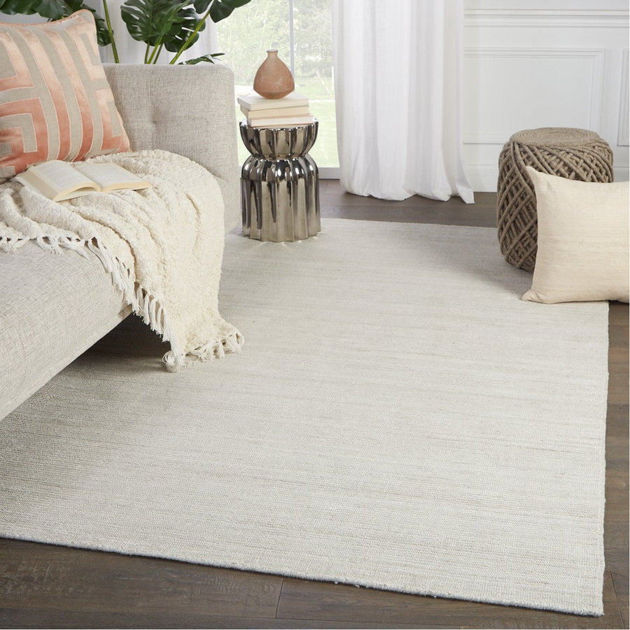 Jaipur Brevin Danan Solid Ivory Light Gray BRV03 Rug