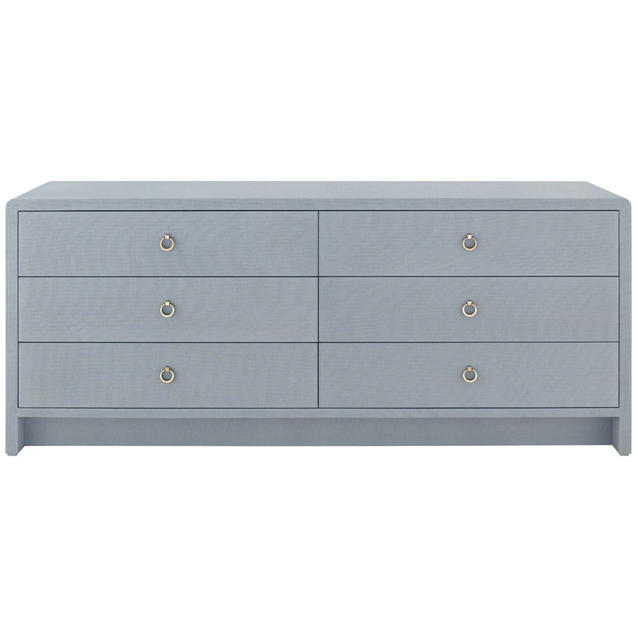 Villa & House Bryant Linen Extra Wide Large 6-Drawer Dresser