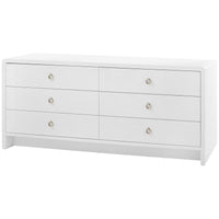 Villa & House Bryant Linen Extra Wide Large 6-Drawer Dresser