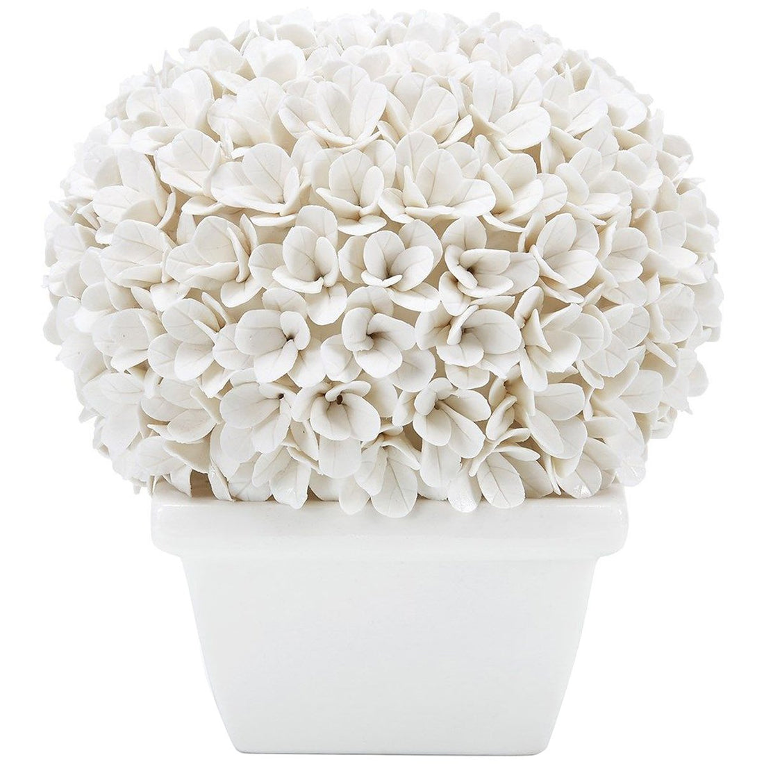 Villa & House Boston Round Boxwood Topiary - White