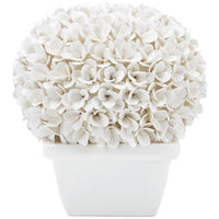 Villa & House Boston Round Boxwood Topiary - White