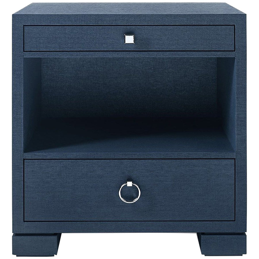 Villa & House Frances 2-Drawer Side Table - Navy Blue