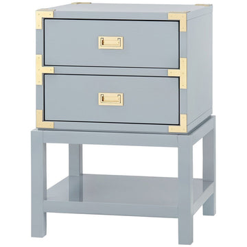 Villa & House Tansu 2-Drawer Side Table - Gray