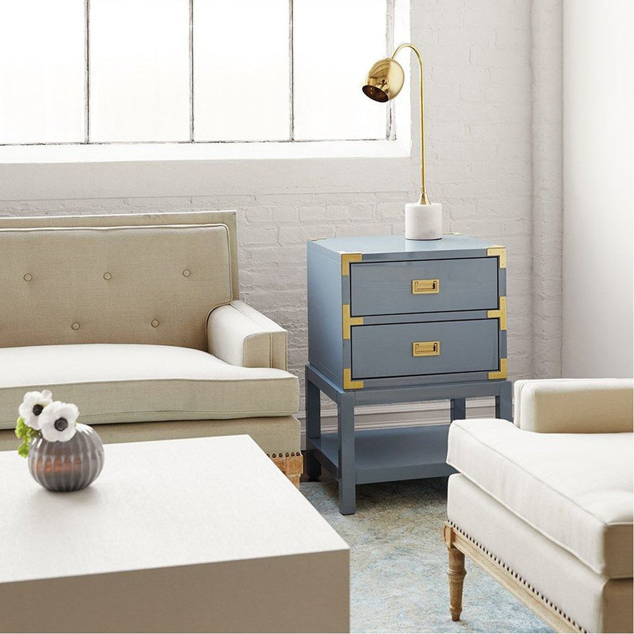 Villa & House Tansu 2-Drawer Side Table - Gray