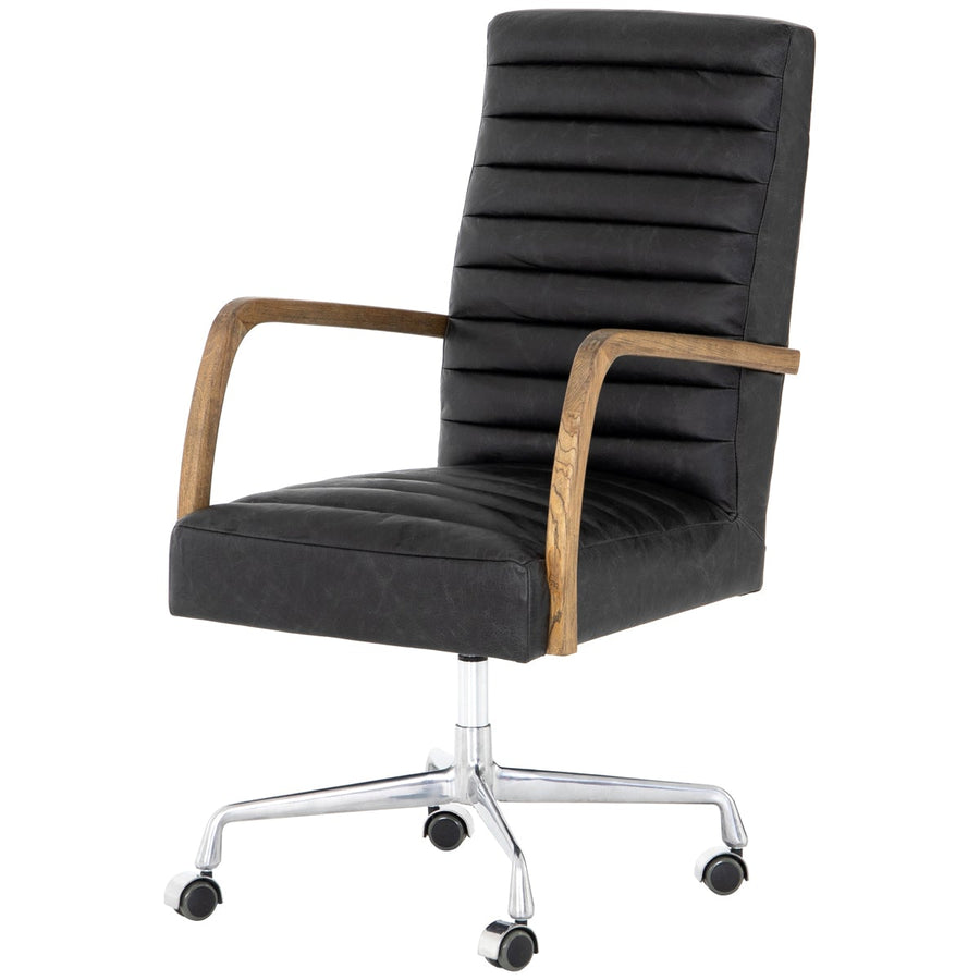 Four Hands Abbott Bryson Channeled Desk Chair - Smoke