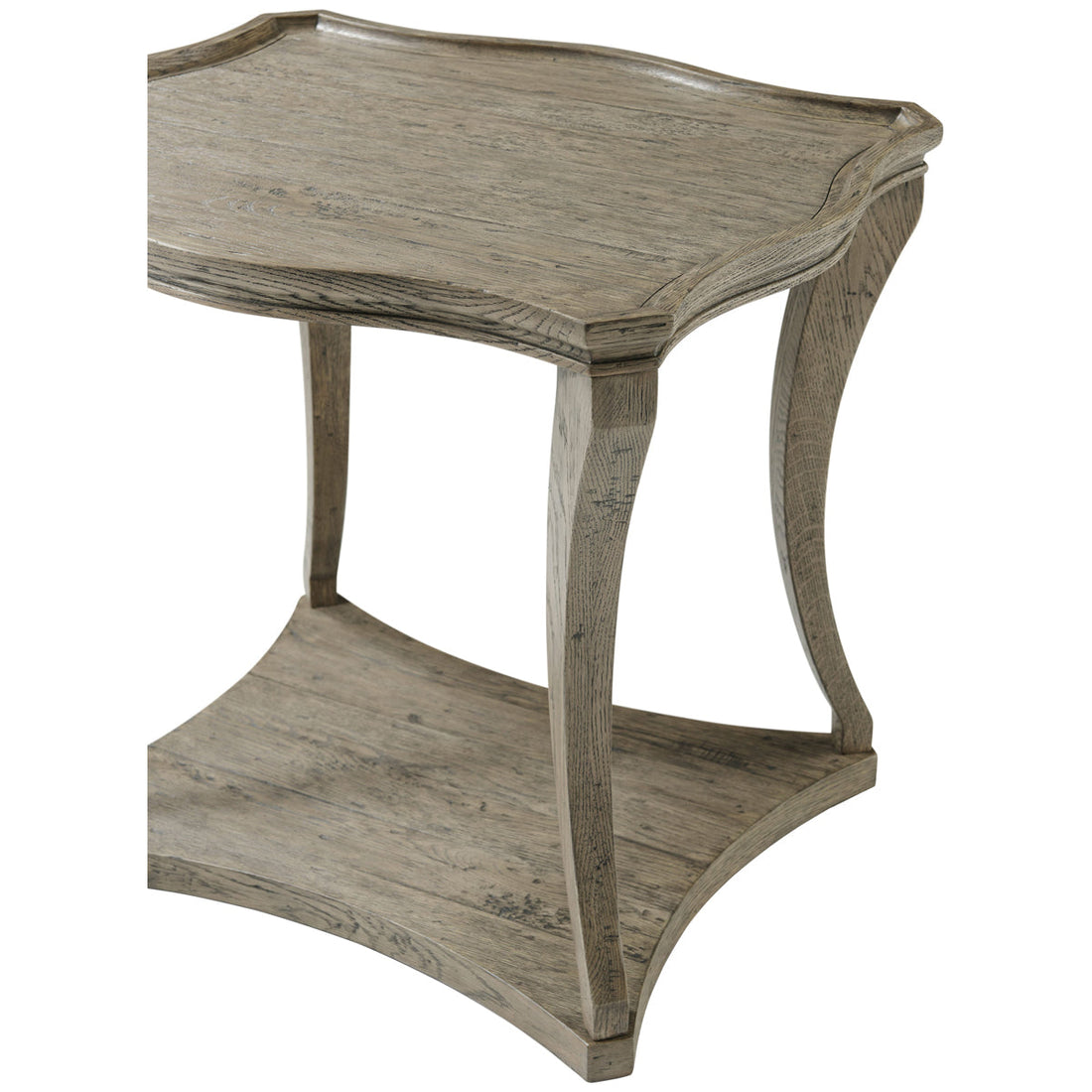 Theodore Alexander Ennis Serpentine Side Table - Grey Echo Oak