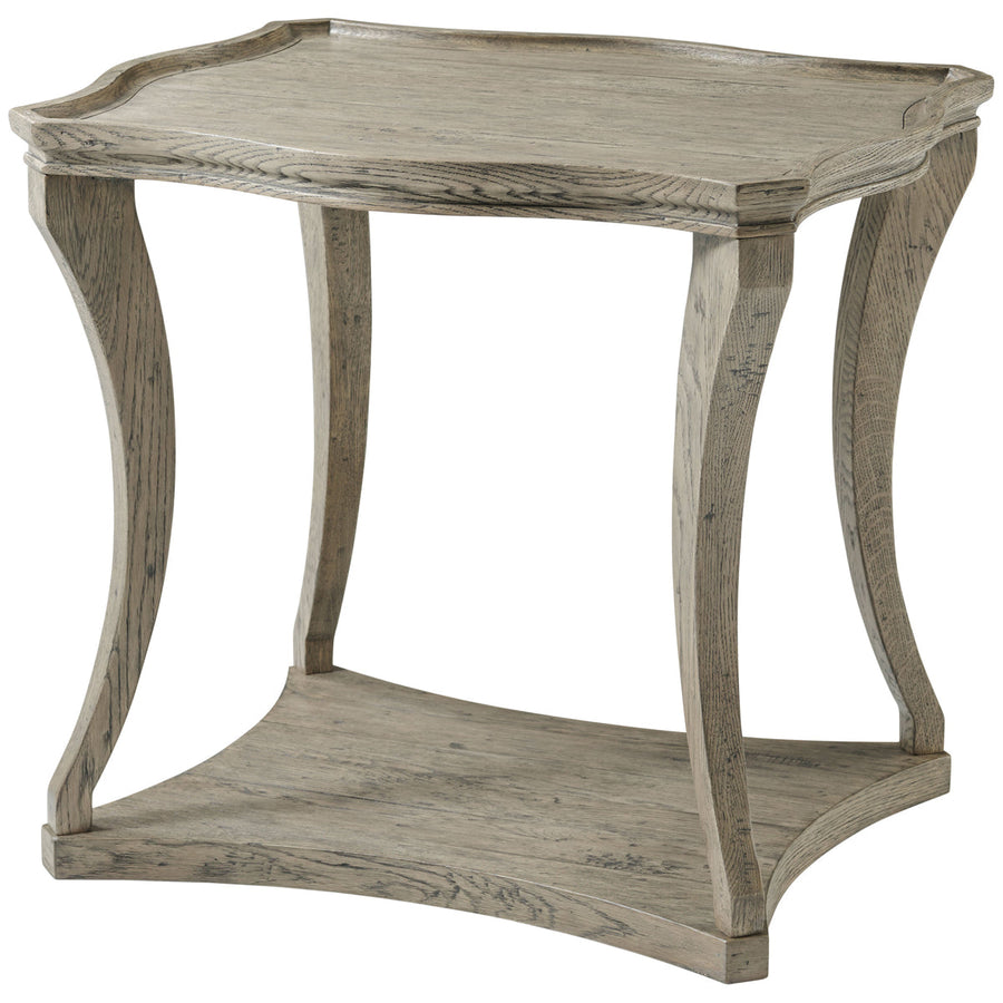 Theodore Alexander Ennis Serpentine Side Table - Grey Echo Oak