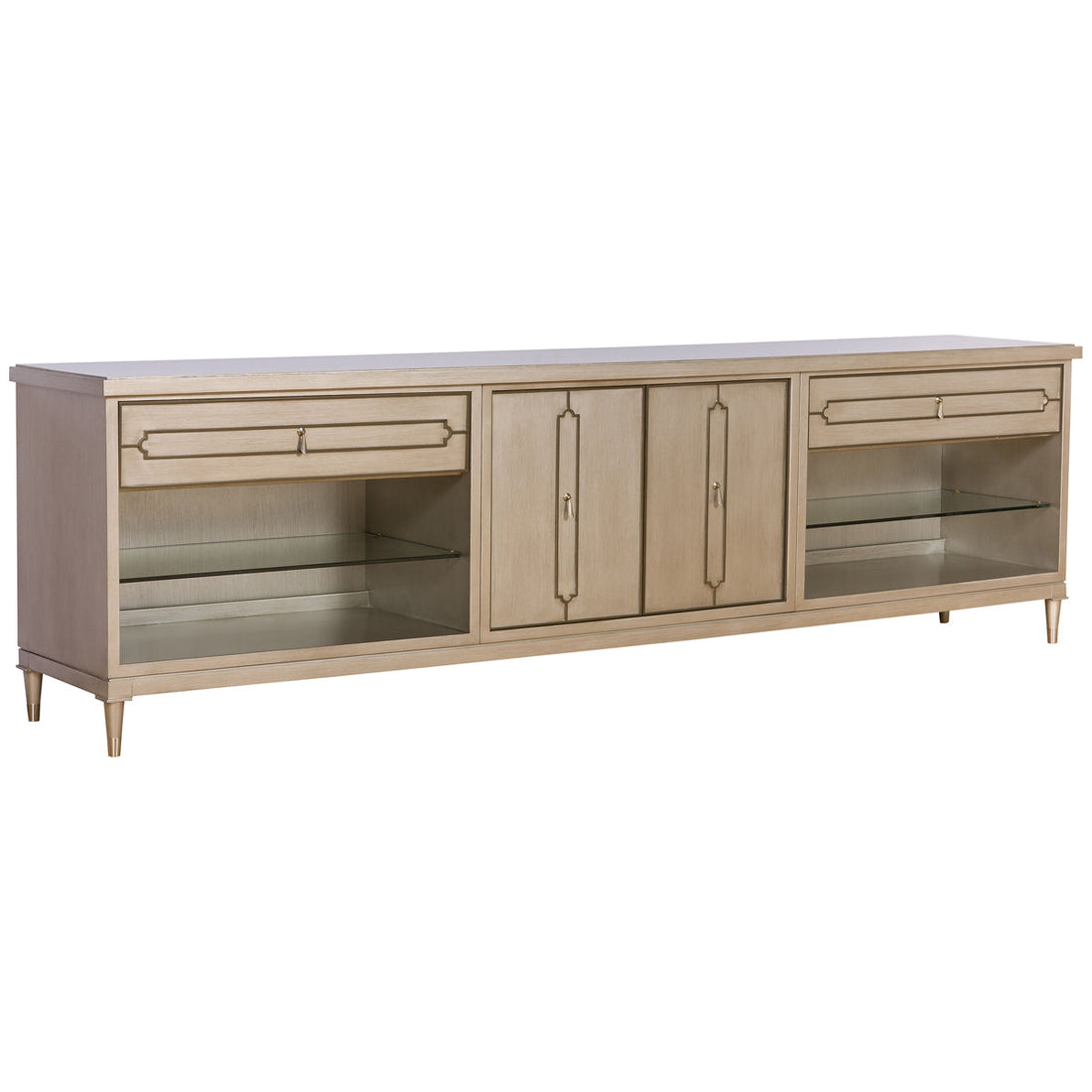 Vanguard Furniture Solene 2-Door with Turned Leg Brass Cabinet