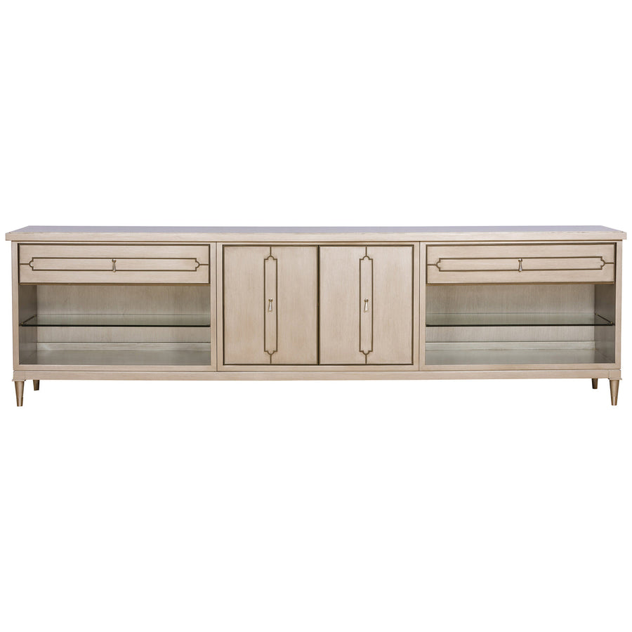 Vanguard Furniture Solene 2-Door with Turned Leg Brass Cabinet