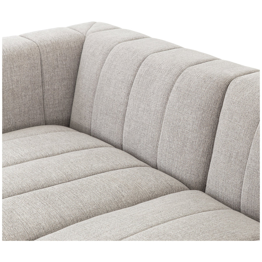 Four Hands Grayson Langham Channeled 3-Piece Sandstone Sectional with Ottoman