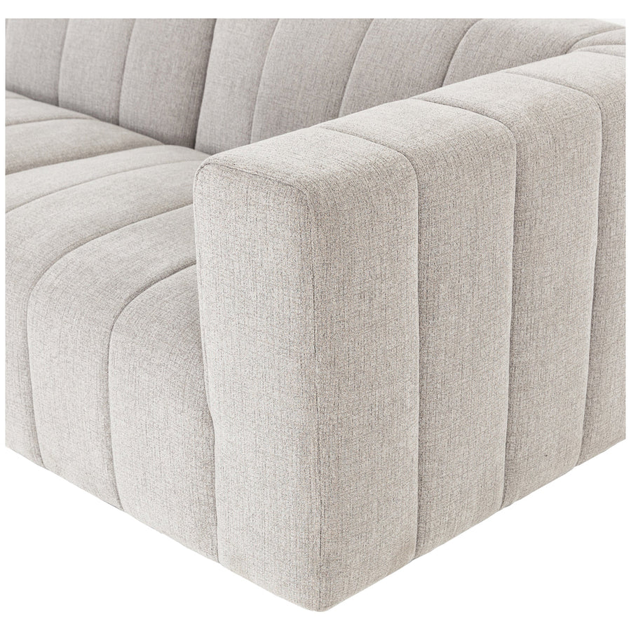 Four Hands Grayson Langham Channeled 3-Piece Sandstone Sectional with Ottoman