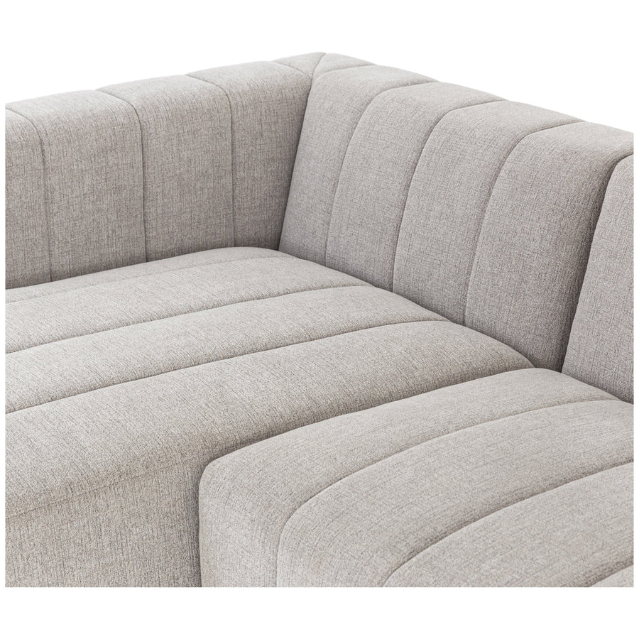 Four Hands Grayson Langham Channeled 3-Piece Sandstone Sectional with Ottoman