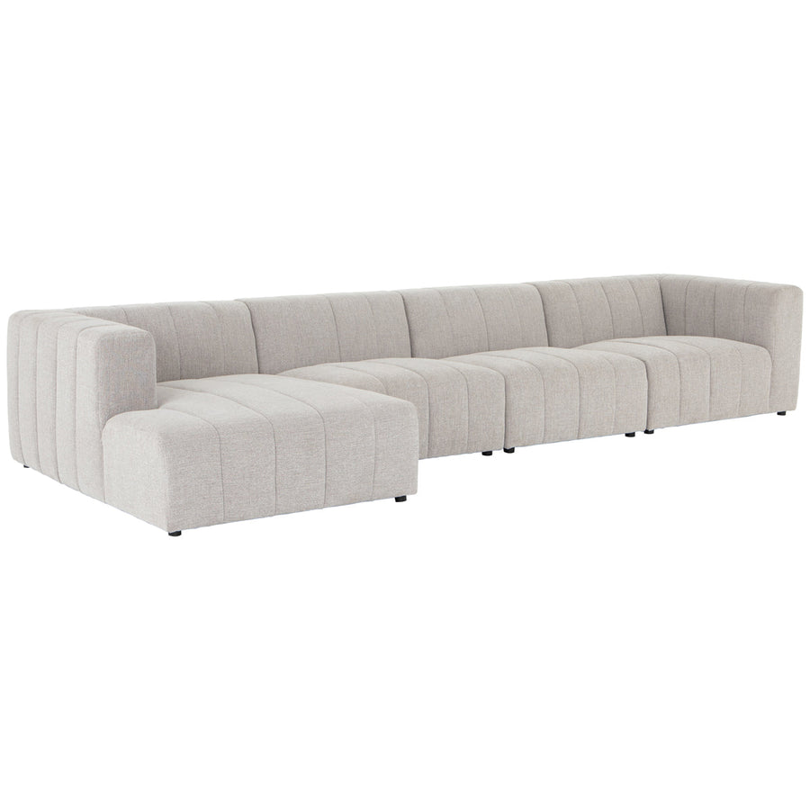 Four Hands Grayson Langham Channeled 4-Piece Sectional - Sandstone