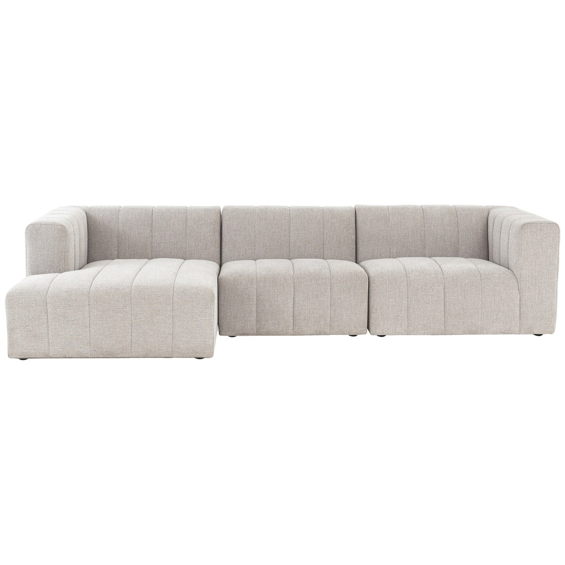 Four Hands Grayson Langham Channeled 3-Piece Sectional - Sandstone