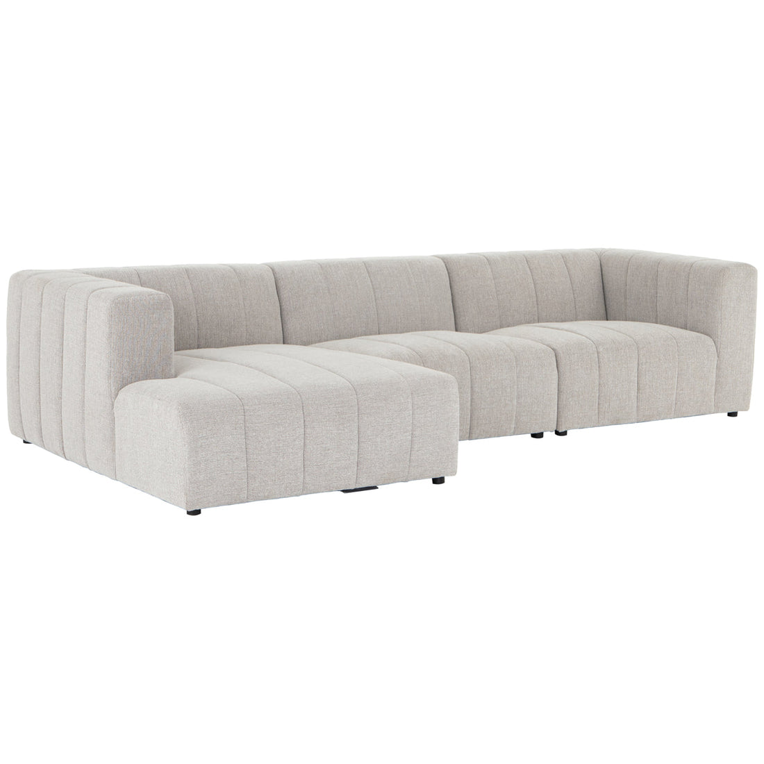 Four Hands Grayson Langham Channeled 3-Piece Sectional - Sandstone