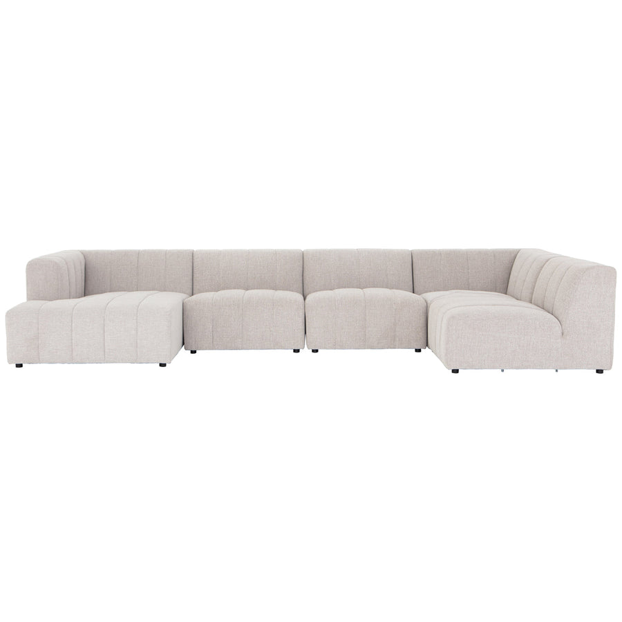 Four Hands Grayson Langham Channeled 5-Piece Sectional - Sandstone