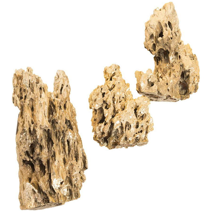 Phillips Collection Stalagmite Plated Brass Wall Art, 3-Piece Set