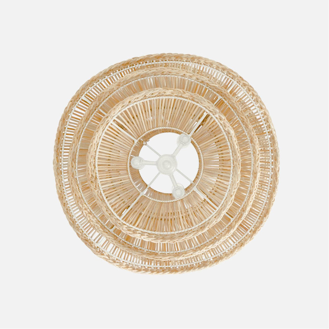 Made Goods Alondra Layered Rattan Floral 3-Light Chandelier