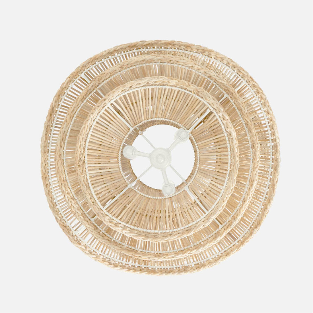 Made Goods Alondra Layered Rattan Floral 3-Light Chandelier