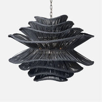 Made Goods Alondra Wavy Rattan 40-Inch Chandelier