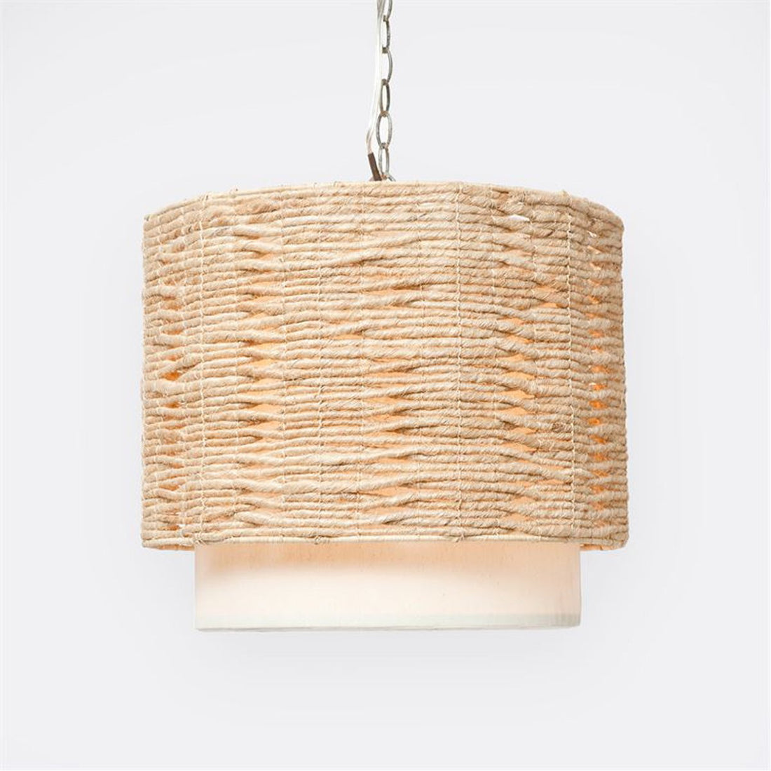 Made Goods Amani Abaca Rope Drum Chandelier