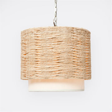 Made Goods Amani Abaca Rope Drum Chandelier