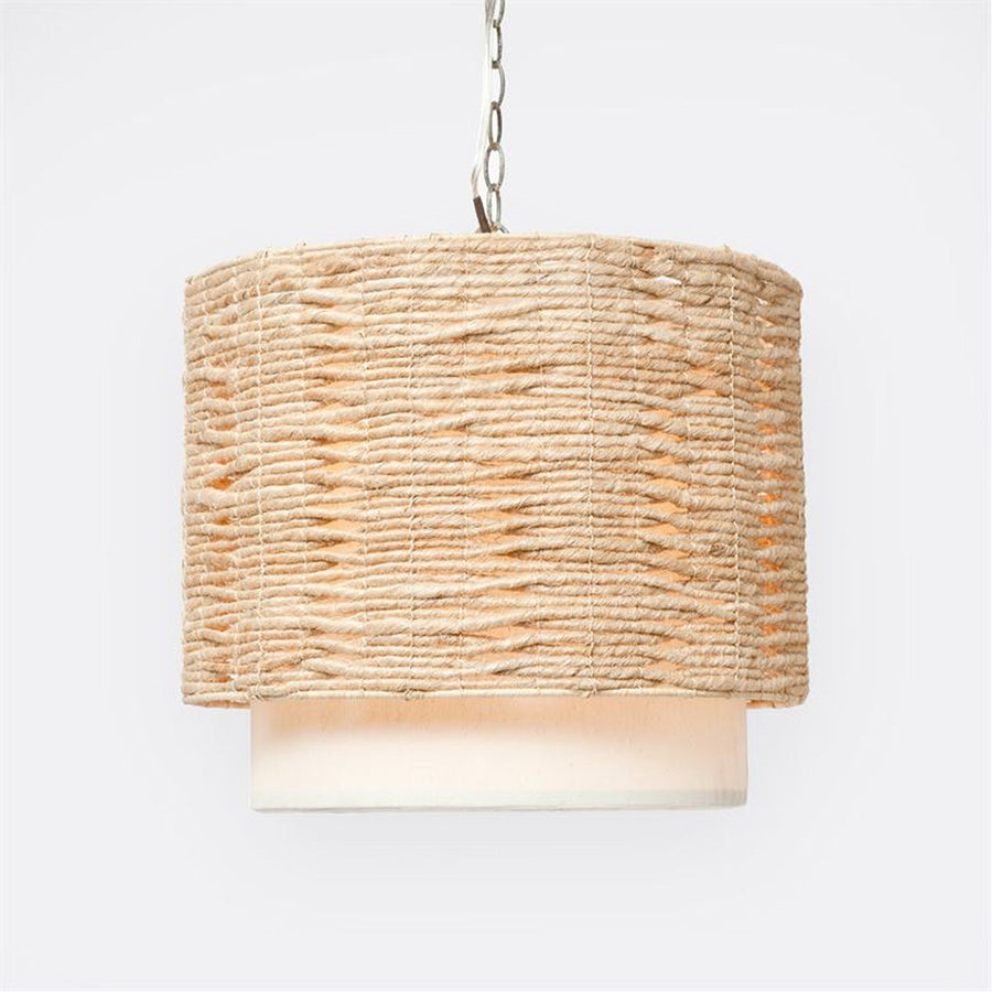 Made Goods Amani Abaca Rope Drum Chandelier