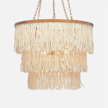 Made Goods Arricka Three-Tiered Abaca Chandelier