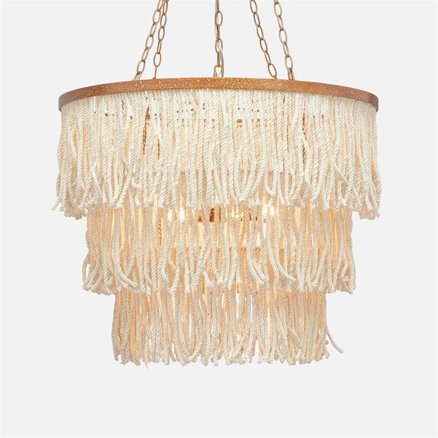 Made Goods Arricka Three-Tiered Abaca Chandelier