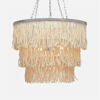 Made Goods Arricka Three-Tiered Abaca Chandelier