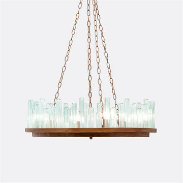 Made Goods Brando Glass and Metal Chandelier