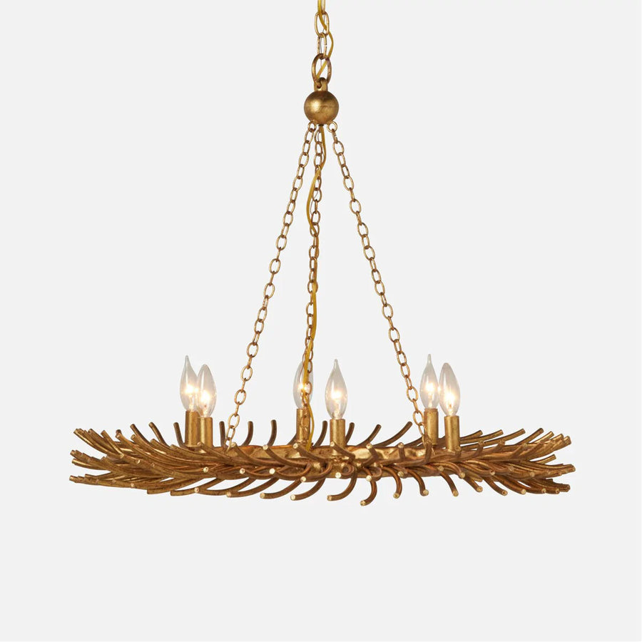 Made Goods Bruna Gesso Organic 6-Light Chandelier