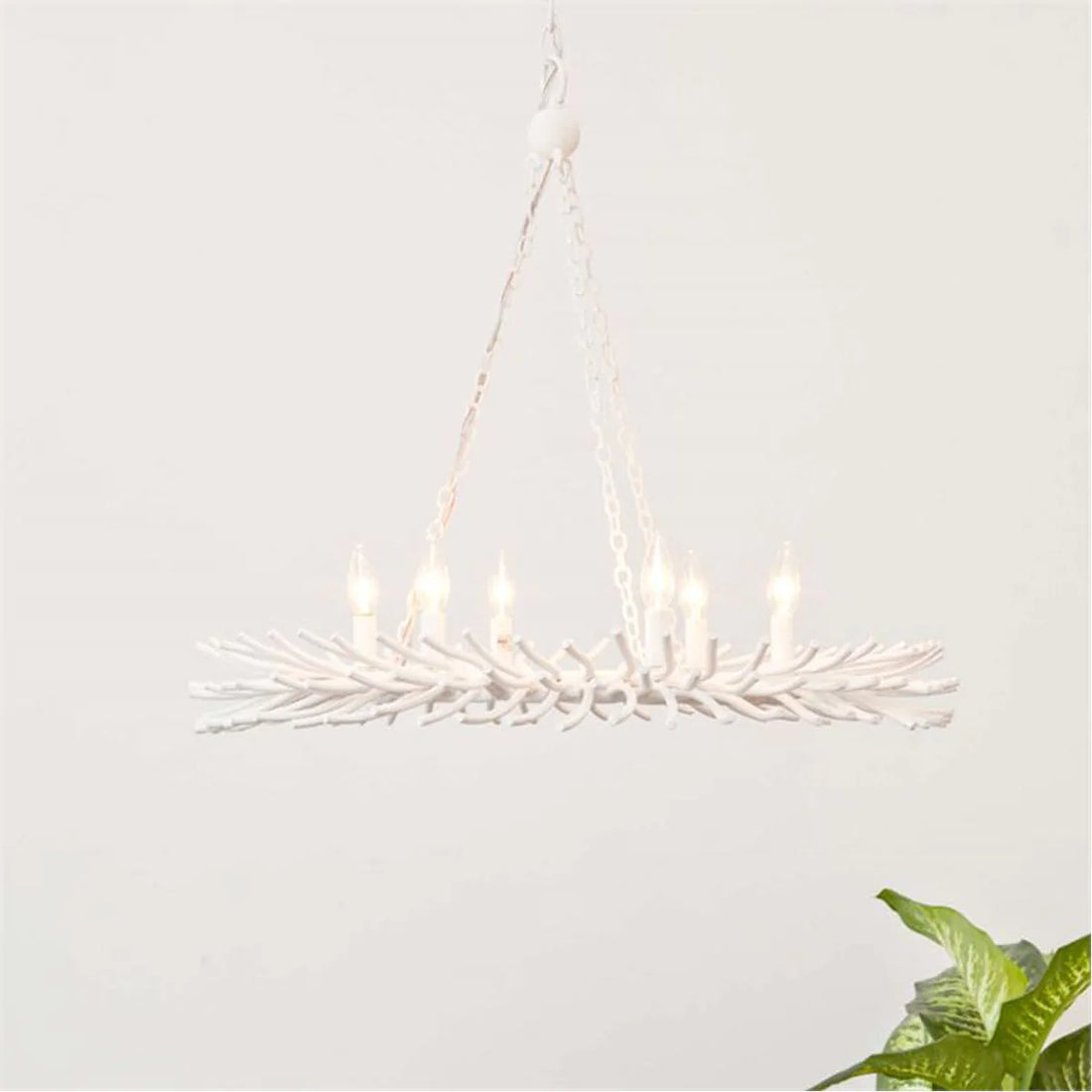 Made Goods Bruna Gesso Organic 6-Light Chandelier