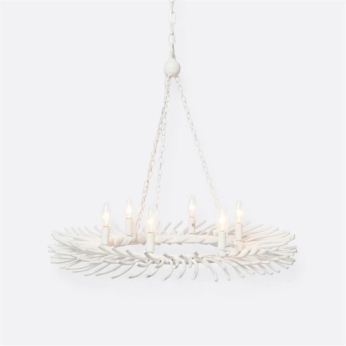 Made Goods Bruna Gesso Organic 6-Light Chandelier