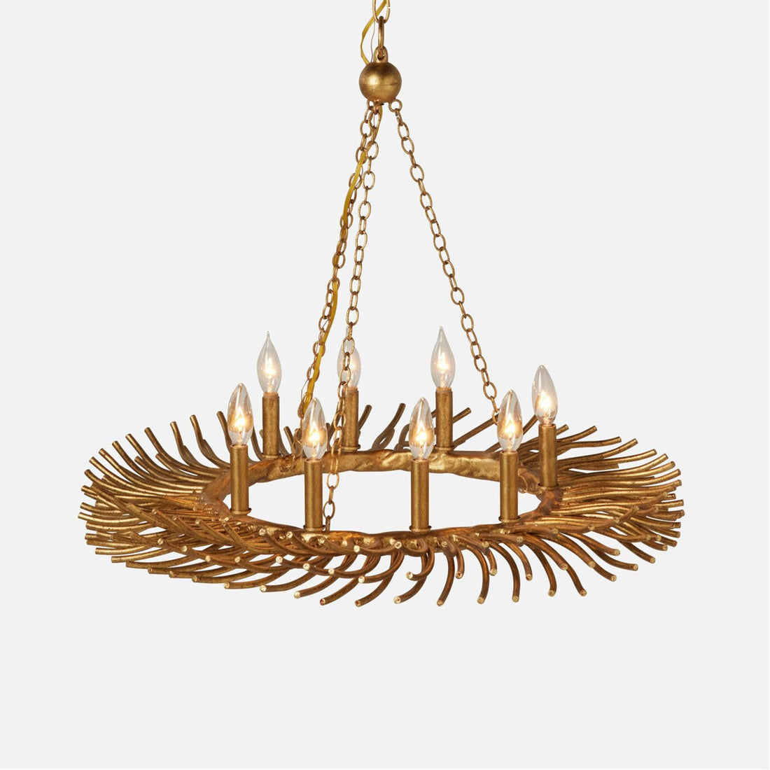 Made Goods Bruna Gesso Organic 8-Light Chandelier