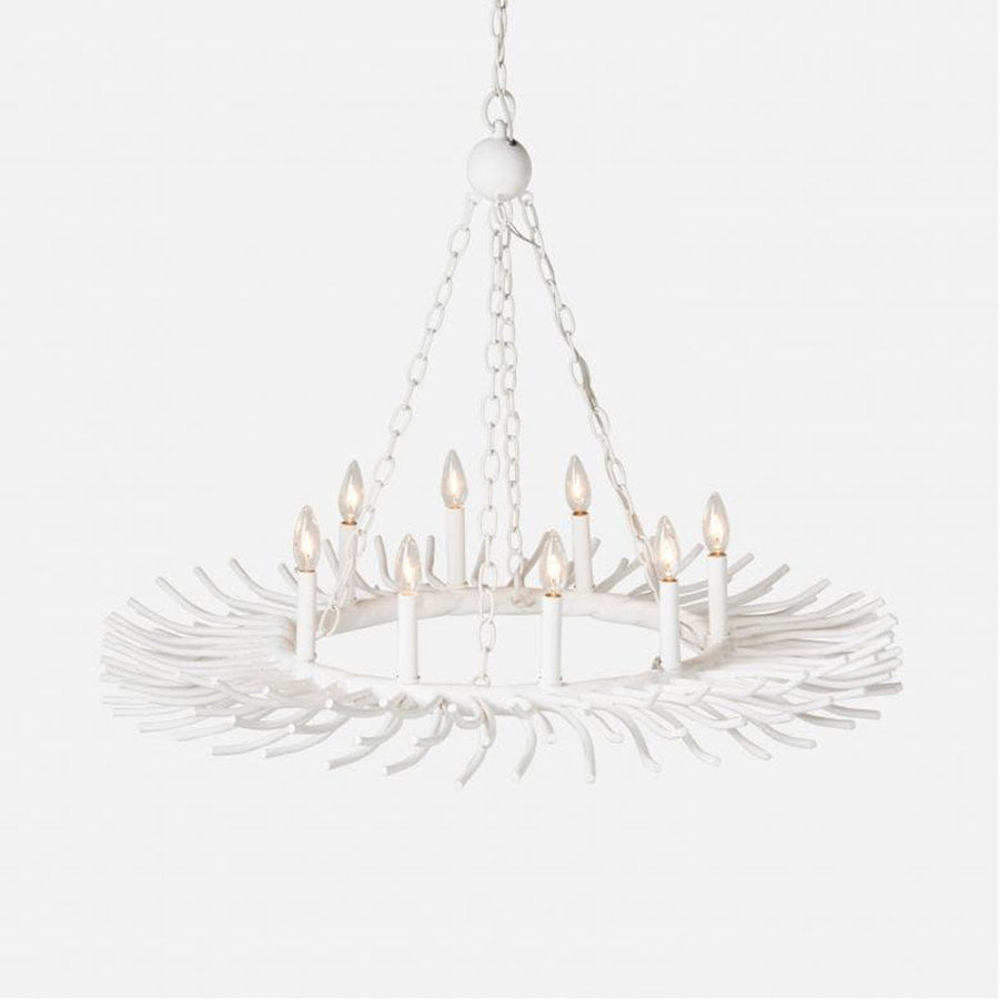 Made Goods Bruna Gesso Organic 8-Light Chandelier