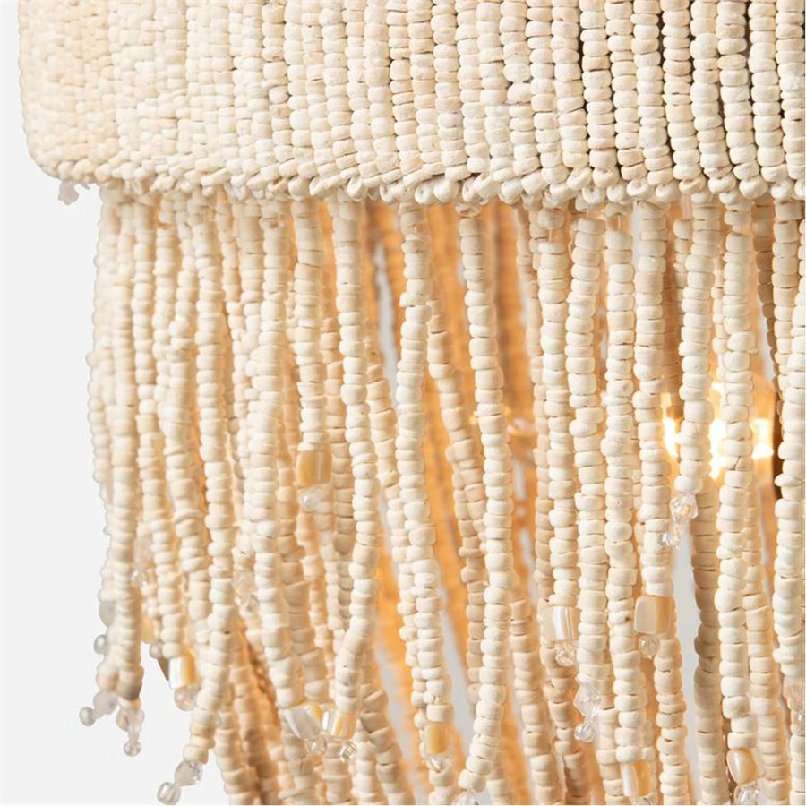 Made Goods Carmen Draped Coco Beads 3-Light Chandelier