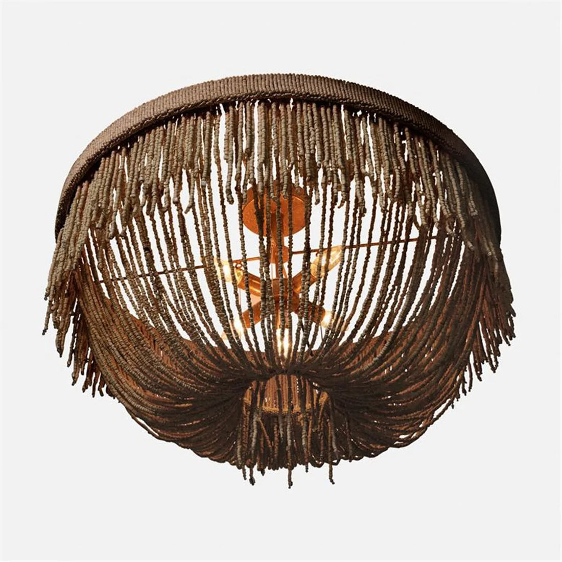 Made Goods Carmen Draped Coco Beads Semi-Flush Mount