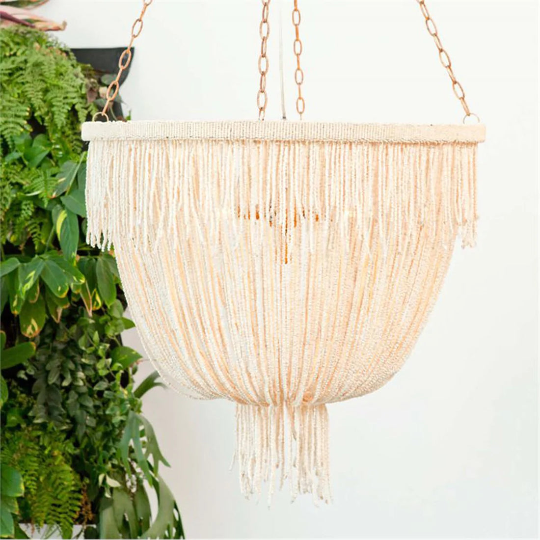 Made Goods Carmen Draped Coco Beads 5-Light Chandelier