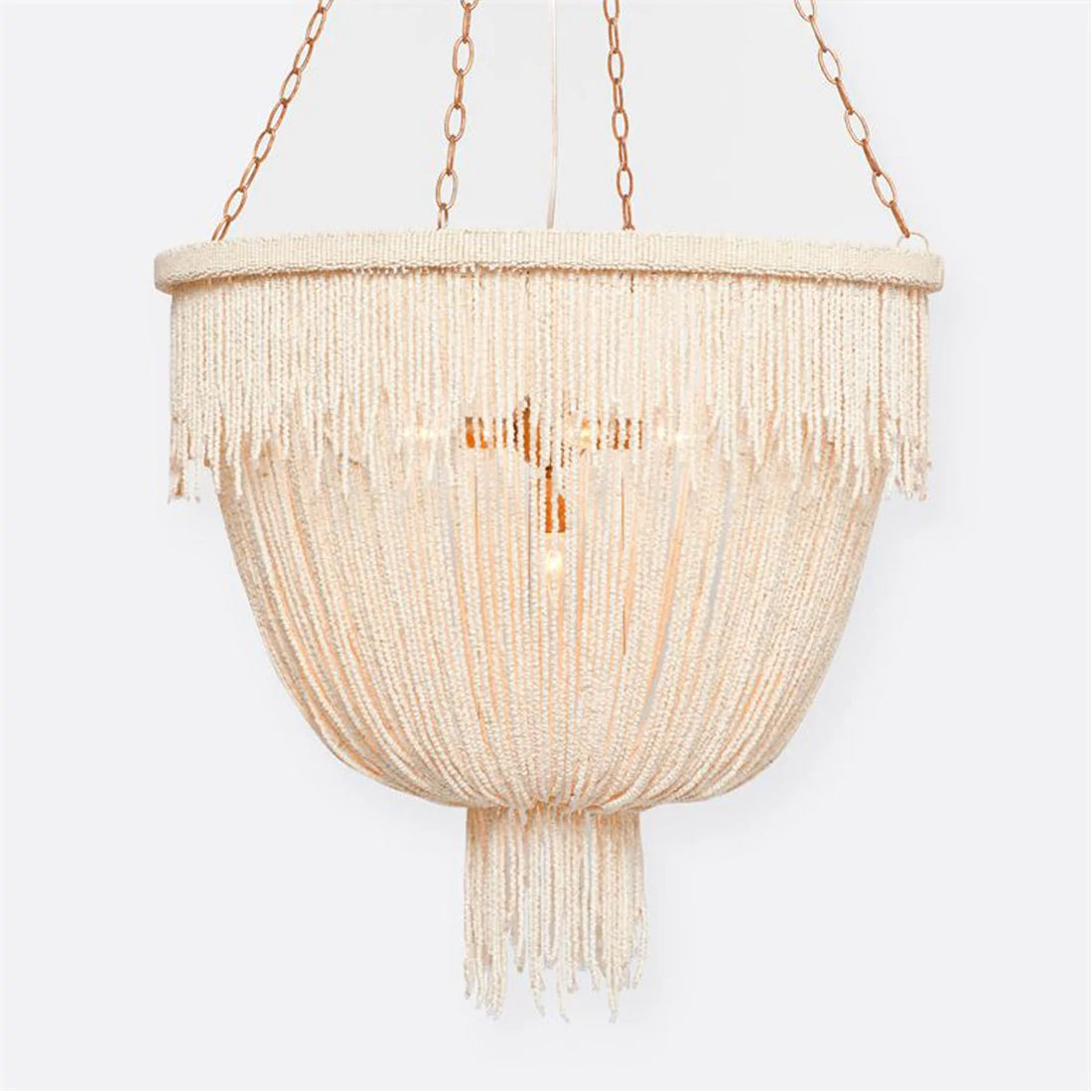 Made Goods Carmen Draped Coco Beads 5-Light Chandelier