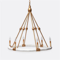 Made Goods Dean Faux Bois Circle Chandelier