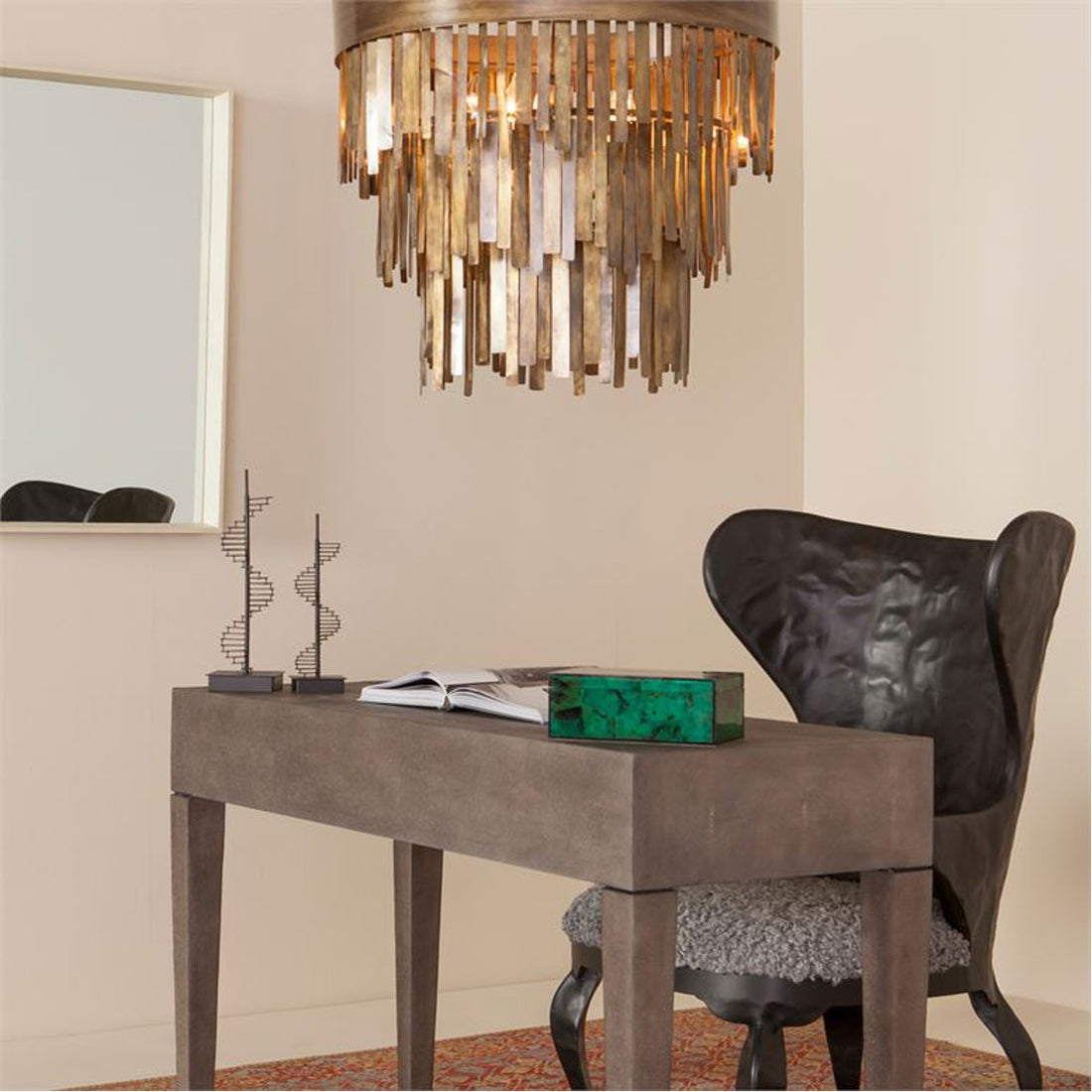 Made Goods Douglas Metal Strips Chandelier