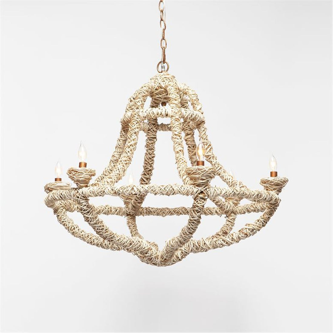 Made Goods Gloria Woven Birdnest Chandelier