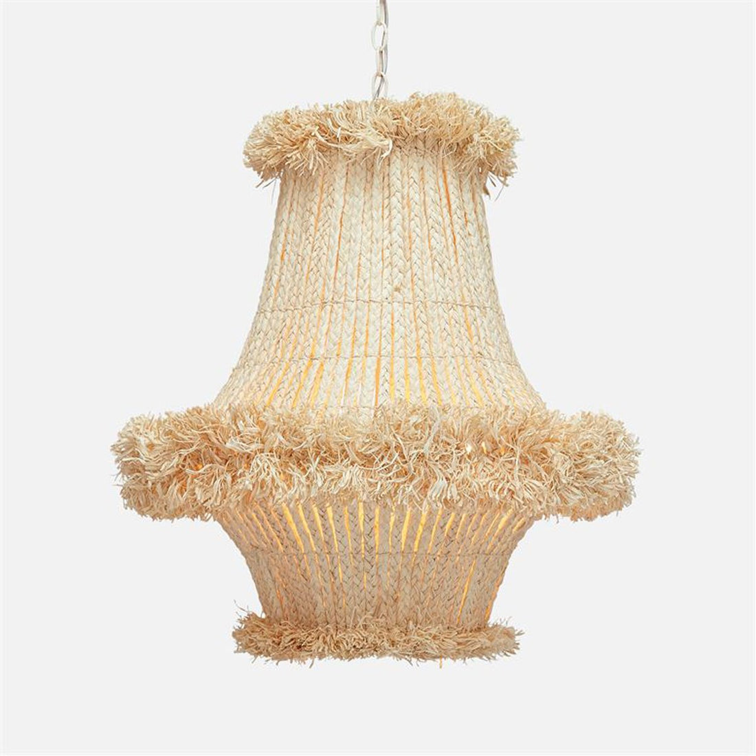 Made Goods Lidor Playful Raffia Chandelier