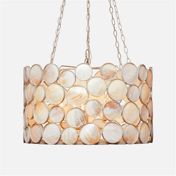 Made Goods Lunette Shell Circle Pattern Chandelier