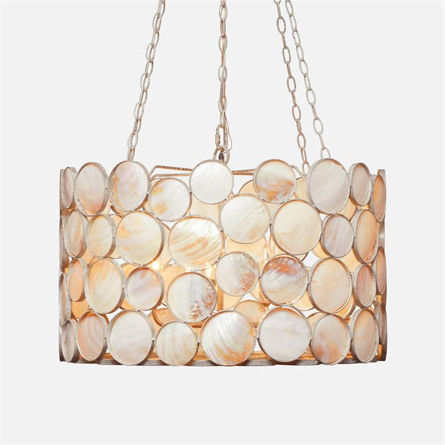 Made Goods Lunette Shell Circle Pattern Chandelier