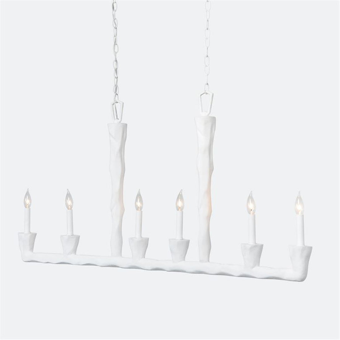 Made Goods Maxwell Gesso Concrete Chandelier