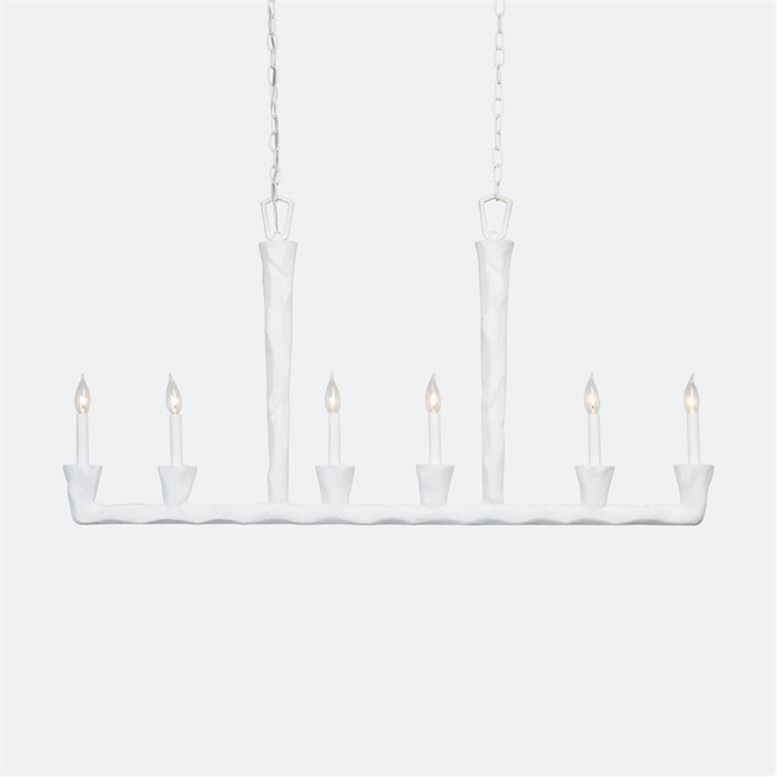 Made Goods Maxwell Gesso Concrete Chandelier