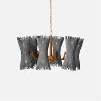 Made Goods Miko 12-Light Modern Rattan Spindle Chandelier