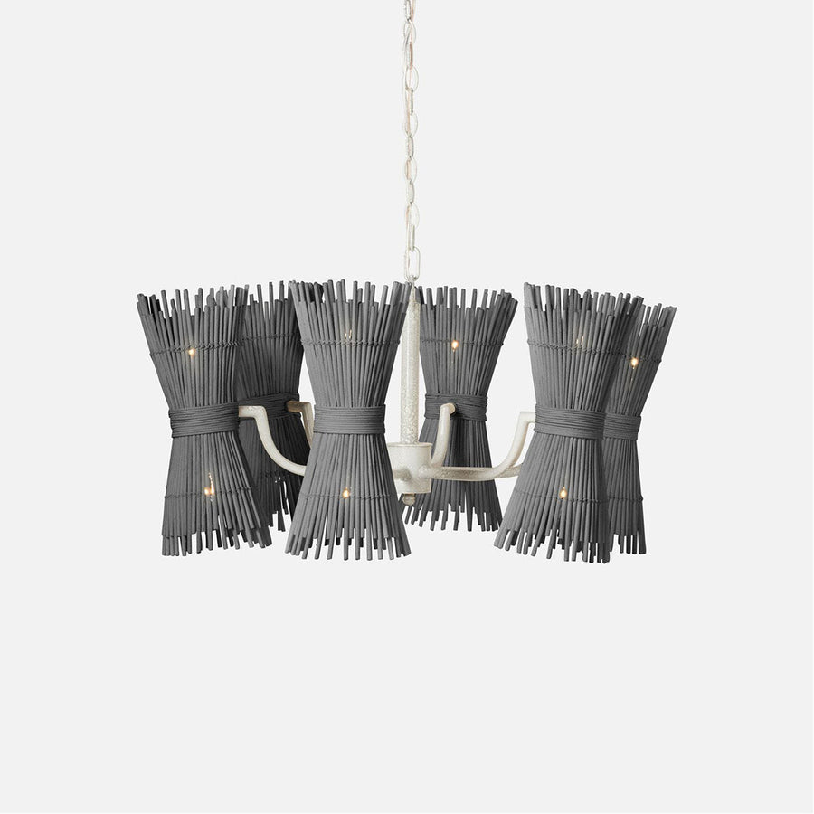 Made Goods Miko 12-Light Modern Rattan Spindle Chandelier